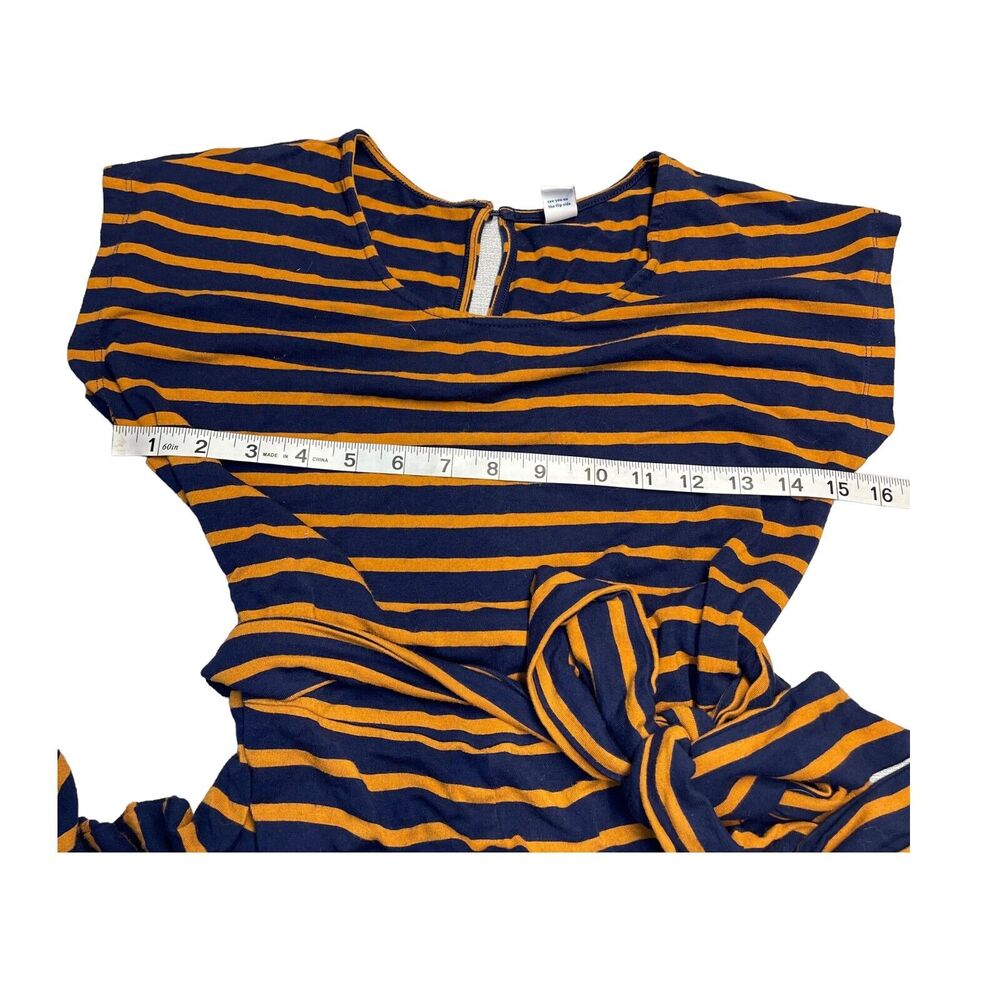 Old Navy Capri Romper Jumpsuit Junior Girls XS Navy Orange Striped Wide-Leg - Picture 4 of 7